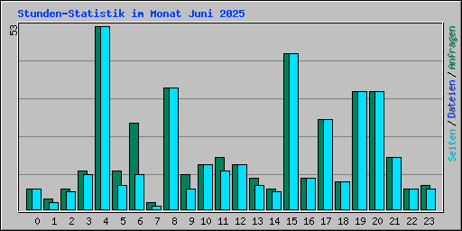 Stunden-Statistik im Monat Juni 2025