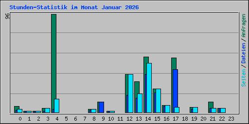 Stunden-Statistik im Monat Januar 2026