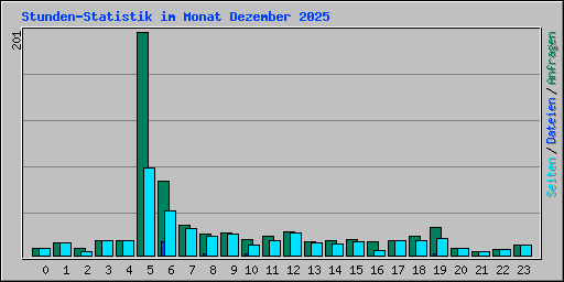 Stunden-Statistik im Monat Dezember 2025