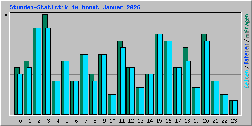 Stunden-Statistik im Monat Januar 2026