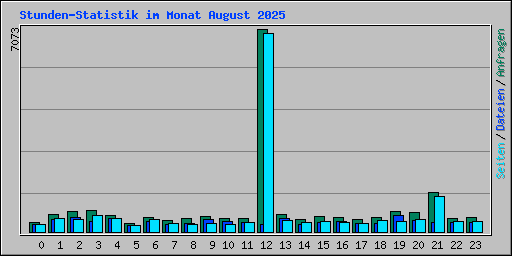 Stunden-Statistik im Monat August 2025