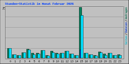 Stunden-Statistik im Monat Februar 2026