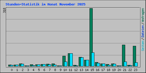 Stunden-Statistik im Monat November 2025