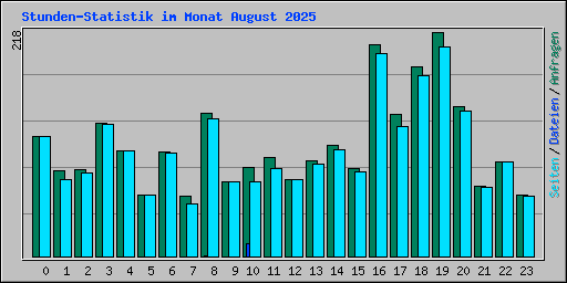 Stunden-Statistik im Monat August 2025