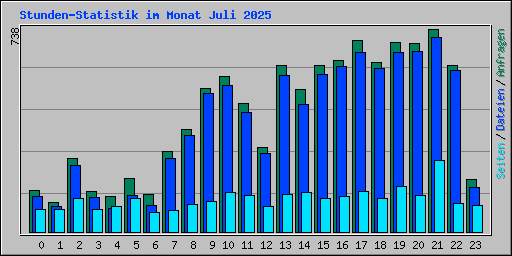 Stunden-Statistik im Monat Juli 2025