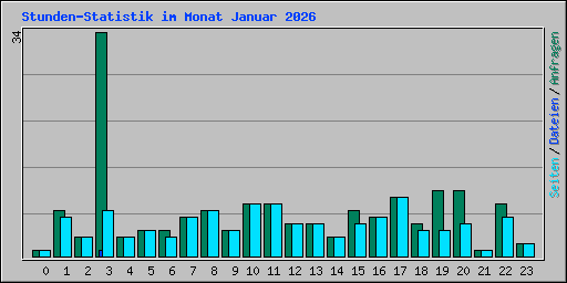 Stunden-Statistik im Monat Januar 2026