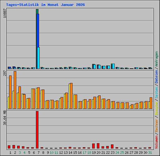 Tages-Statistik im Monat Januar 2026