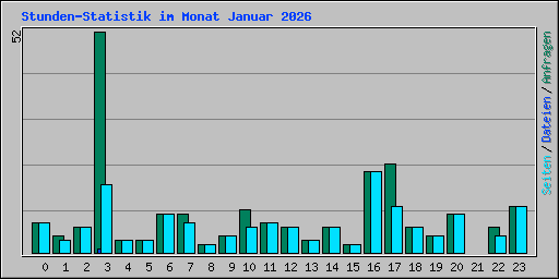 Stunden-Statistik im Monat Januar 2026