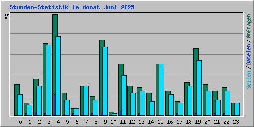 Stunden-Statistik im Monat Juni 2025