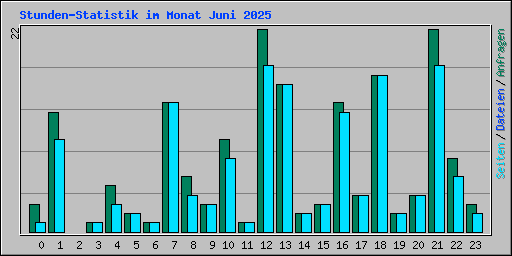 Stunden-Statistik im Monat Juni 2025